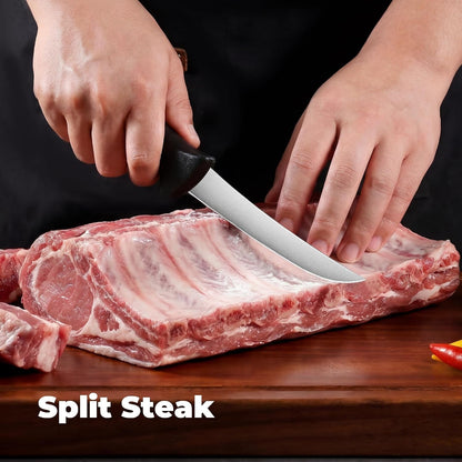 ZHANG XIAO QUAN Fillet Knife 6", High Carbon Stainless Steel Sharp Boning Knife, Ergonomic Handle for Meat and Poultry7