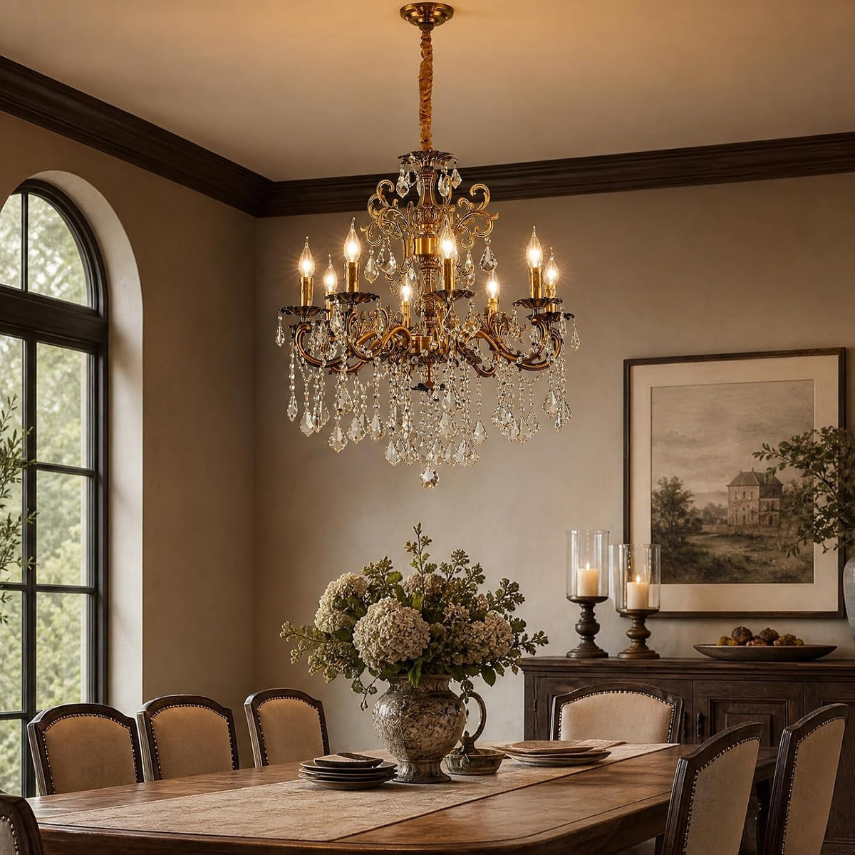 vintage-8-arms-crystal-chandelier-candle-light-fixture-for-dining-room-living-room-bedroom-hallway-entryway-antique-gold-finish-27-8-lights