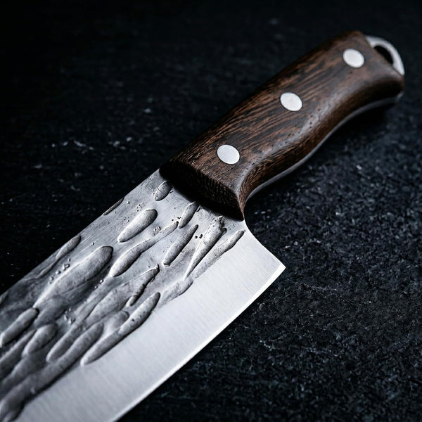 Damascus Butcher Knife Set for Pit Master & Brisket Carving | Full Tang Meat Cleaver, Grilling Tools, Smoking Meat Accessories, Outdoor Cooking, Portable Camping Case, Gifts for Men3