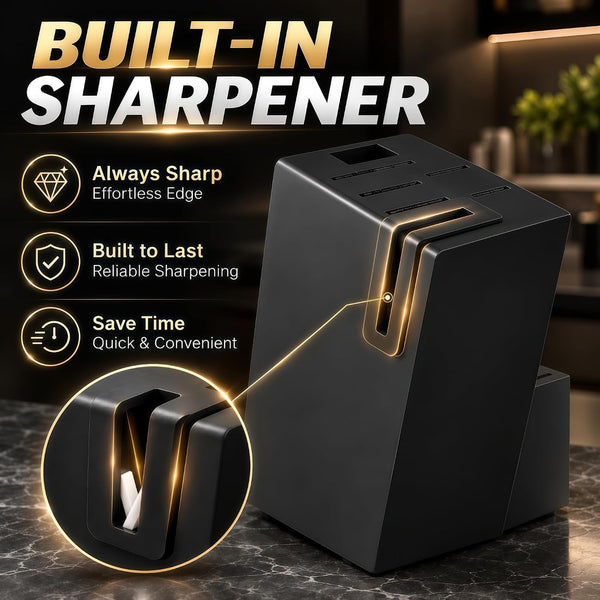 Knife Set with Built-In Sharpener Block, Dishwasher Safe5