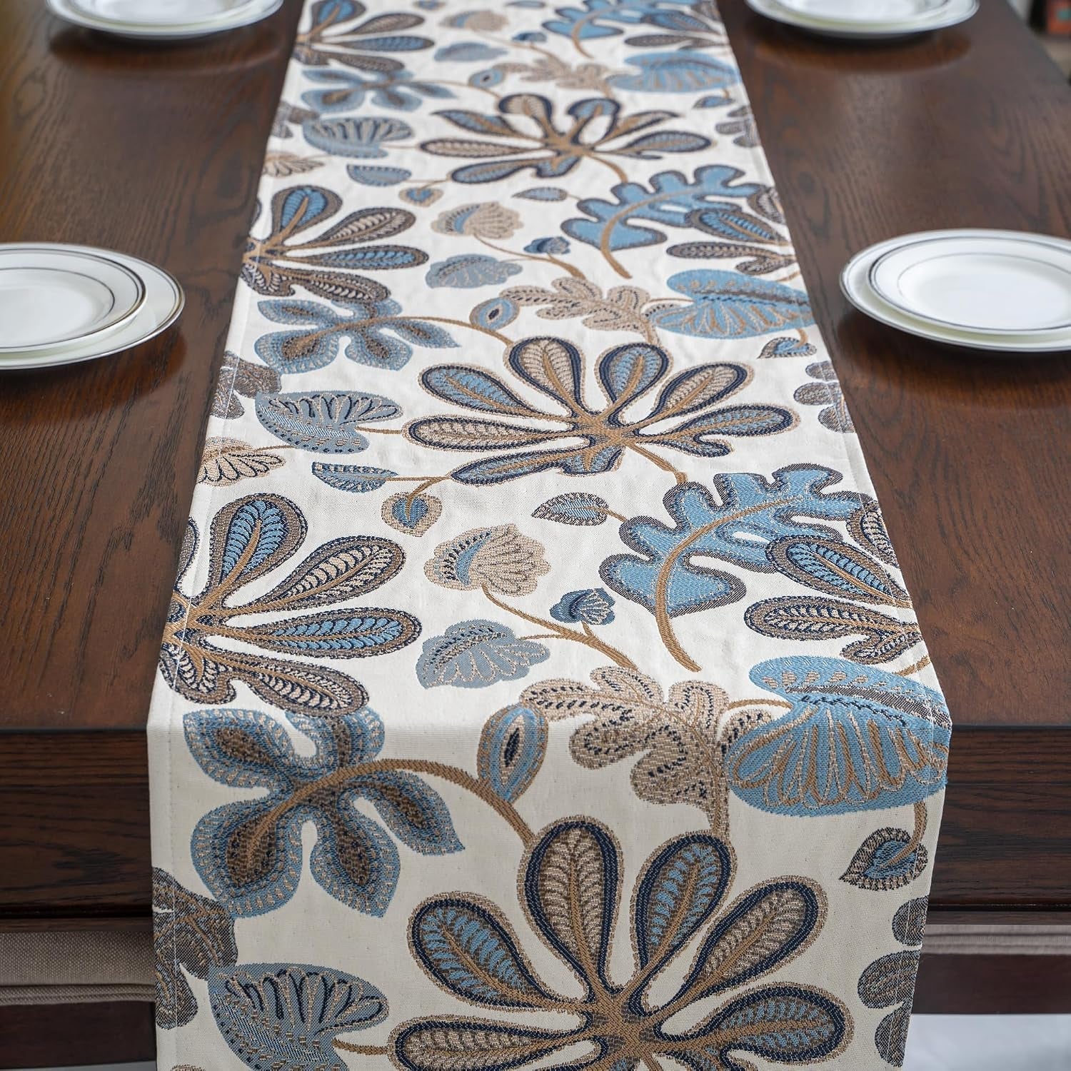 tropical-leaf-table-runner-for-home-decor-13x72-inches-blue-brown-seasonal-dining-table-decoration-table-linen