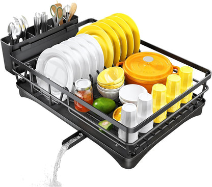 Dish Drying Rack for Kitchen Counter, 11.8" W X 16.7" L, Black9