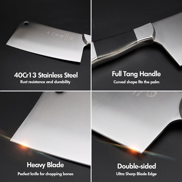 Heavy Duty Stainless Steel Bone Cleaver Knife for Home Chopping Bones4