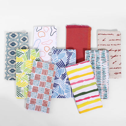 Cloth Napkins Set of 12 Cotton Linen, 20X20 in Moroccan Beauty8