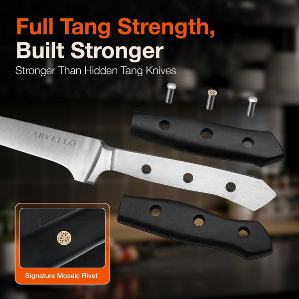 Boning Knife - 7-Inch Professional Deboning & Meat Trimming Knife for Home Cooking, Culinary Use - Full Tang High Carbon German Steel Blade, 58 HRC Ultra-Sharp Edge, Dishwasher-Safe G10 Handle5