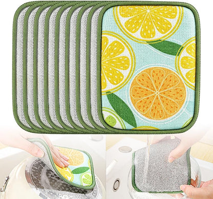 Double-Sided Steel Wire Cleaning Cloth – Non-Scratch Scrub Rag for Pots Pans，9Pcs1