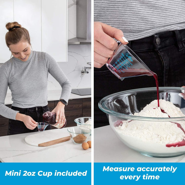 Liquid Measuring Cups with Spouts, 4-Piece Angled Plastic Set, 1 to 4 Cups5