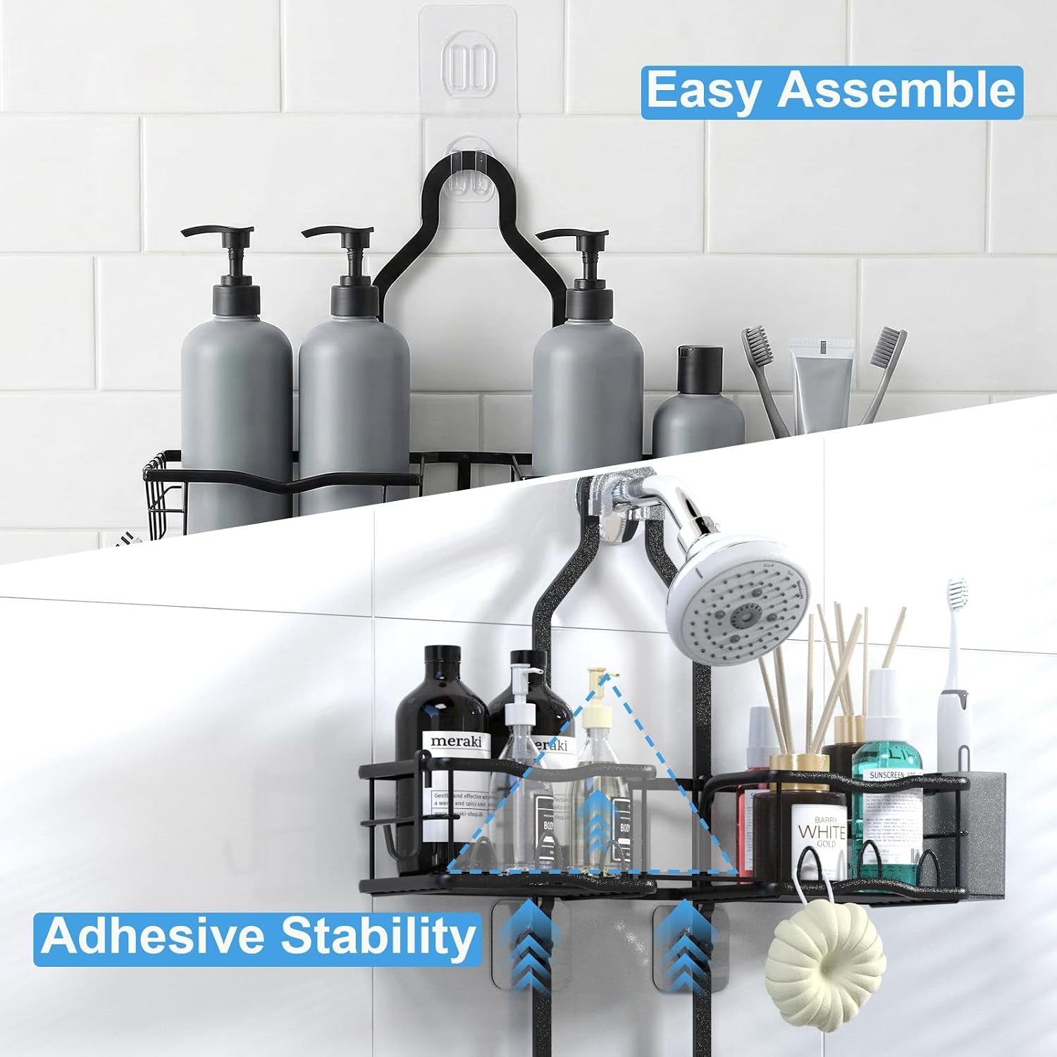 shower-caddy-hanging-organizer-over-showerhead-rustproof-black