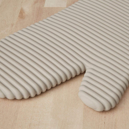 Ribbed Soft Silicone Oven Mitt 2-Pack Set, 7.5"X13", Milkshake Tan3