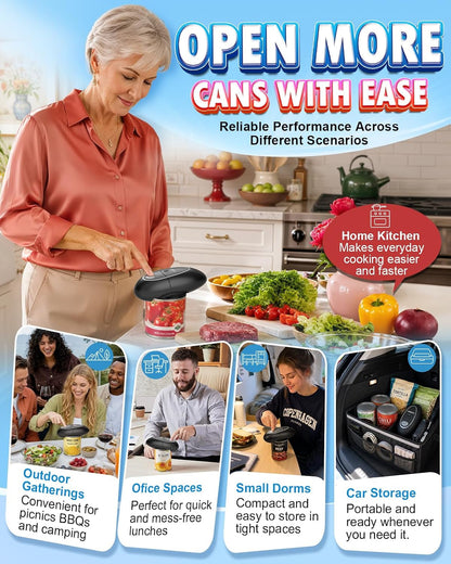 One Touch Electric Can Opener Fits All Can Sizes for Seniors with Arthritis, Battery Operated Can Opener with Smooth Edge, Food Safe Kitchen Gadgets Automatic Can Opener for Kitchen8