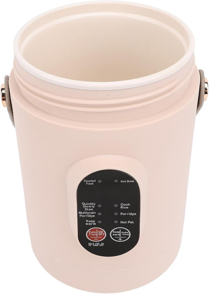 Mini Electric Cooker, Compact Portable Design with Visual Lid for Rice Noodles Soup Stewing, Suitable for Home Travel Camping Office (US Plug 110V)2