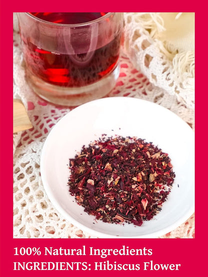 Hibiscus Tea Bags, 50Ct Hibiscus Flowers Tea, Tart Refreshing Taste | Bright Red Color, Caffeine Free, Gluten Free, Hot/Iced & Cold Brew, Corn Fiber Pyramid Tea Bags, Foil-Lined Resealable Pouch4