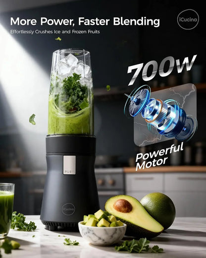 Smoothie Blender, Personal Blender for Shakes and Smoothies, 700W Pulse Technology Single Serve Blenders with 2 X 28Oz Protable Cups for Ice Crush, Frozen Fruit Drinks2