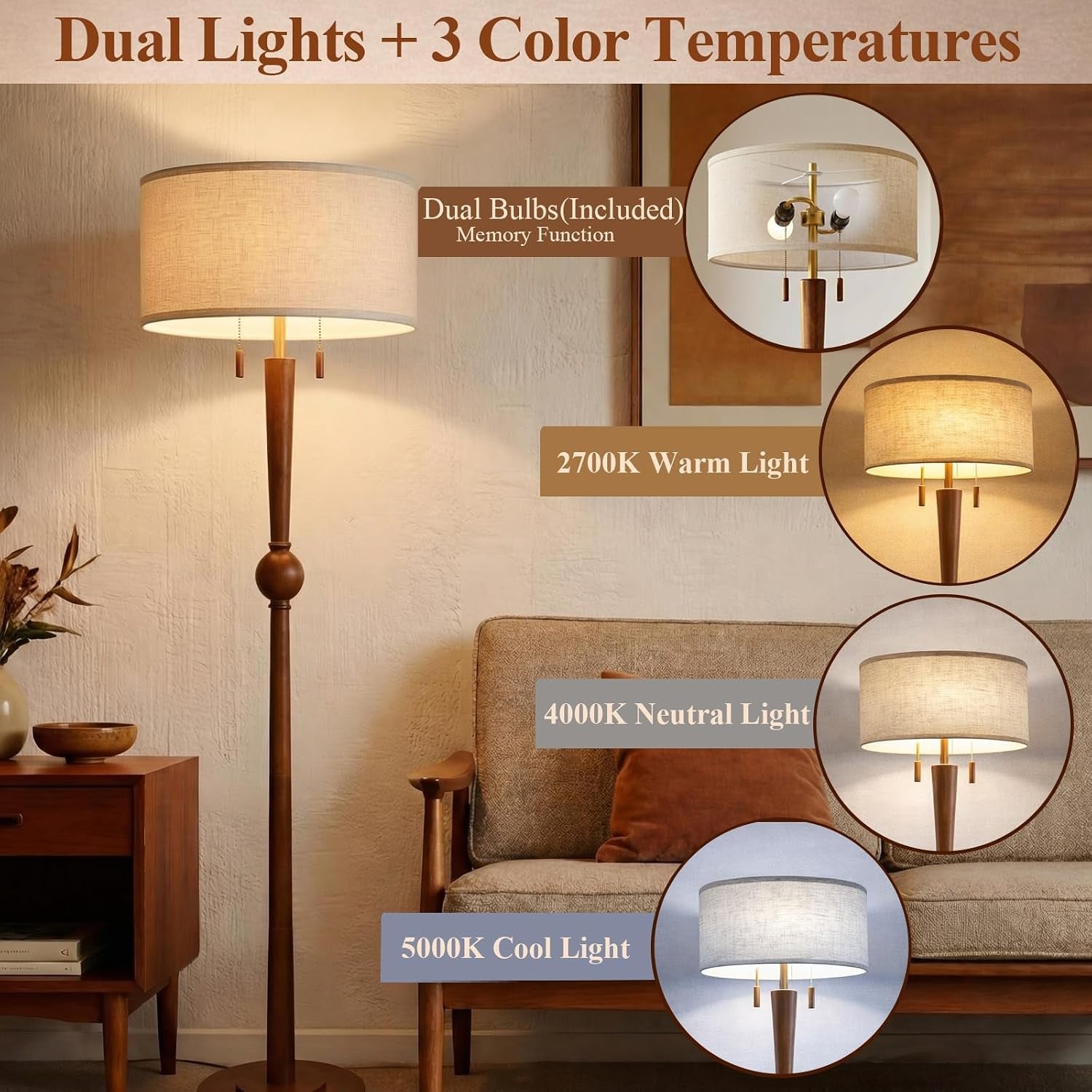 solid-wood-floor-lamp-for-living-room-with-wooden-pull-chains-62-8-tall-sculptural-wood-base-stem-17-linen-drum-shade-2-light-standing-lamp-for-bedroom-reading-corner-bulbs-included