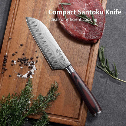 Santoku Knife, 5 Inch Chef Knife, Ultra Sharp Kitchen Knife4