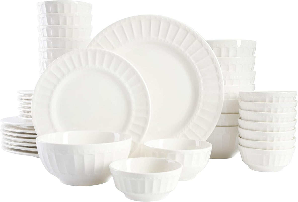 zen-buffet-porcelain-ceramic-dinnerware-sets-for-8-plates-and-bowls-set-40pcs-white-embossed-dishes
