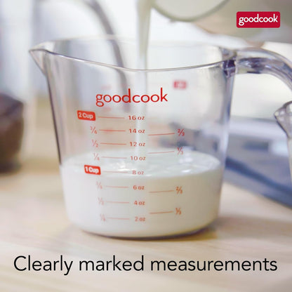 Everyday 2-Cup Measuring Cup Liquid Measuring with Ounces and Milliliters Markings Tapered Pour Spout Easy-To-Read Lines Comfortable Handle for Precise Measuring, Clear7