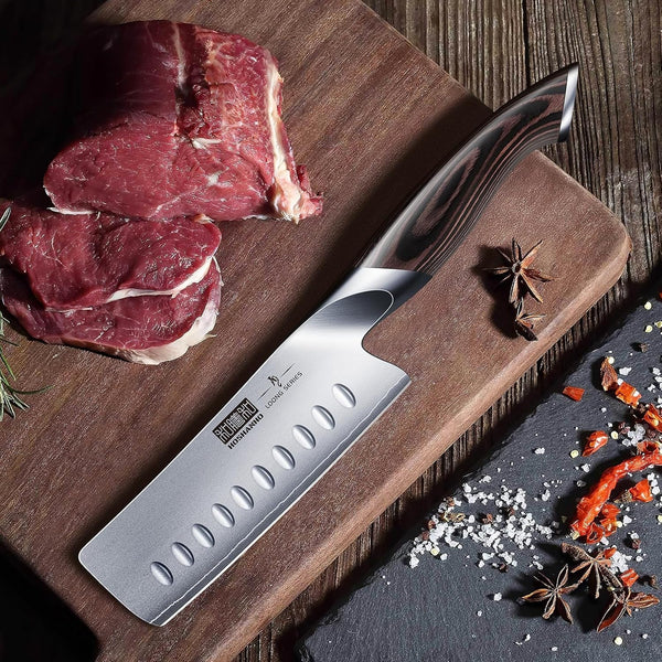 5.5 Inch Nakiri Knife, Ultra Sharp Japanese Kitchen Chef Knife5