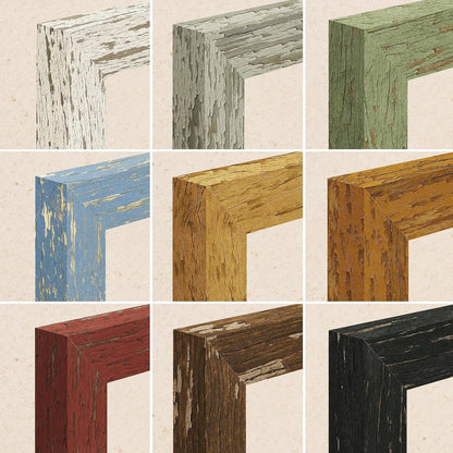 5X7 Rustic Farmhouse Picture Frames with Vintage Prints, Set of 94