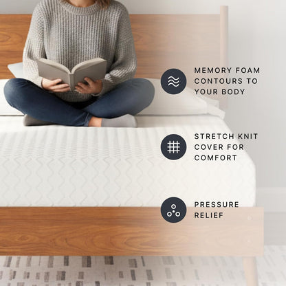 Signature Design by Ashley 12 Inch Memory Foam Queen Mattress in a Box | Stretch Knit Cover and 12-Inch Profile, Certipur-Us Foam Designed for Easy Setup, Motion Isolation, Chime Series7