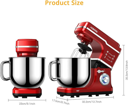 Powerful 660W Stand Mixer – 7.5 Quart Tilt-Head Kitchen Appliance with 10 Speed Settings – Stainless Steel Bowl & Attachments (Dough Hook, Whisk, Beater, Splash Guard), Compact Food Mixer2