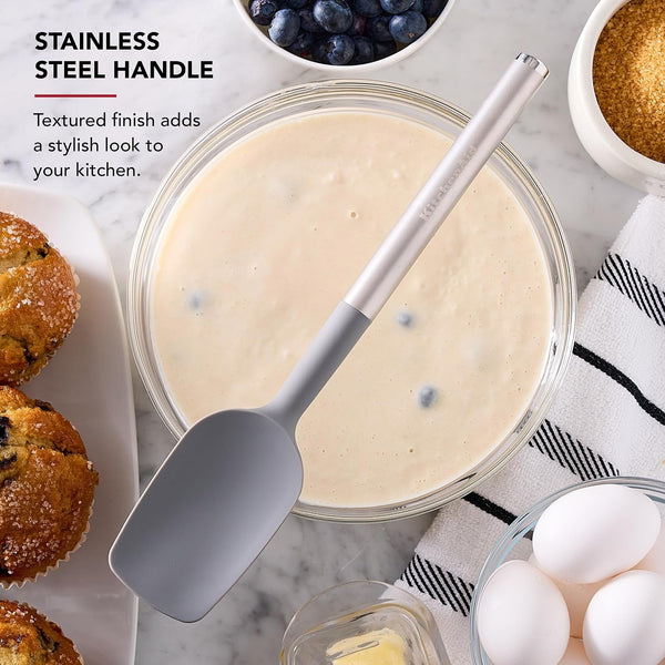 Kitchenaid Spoon Spatula with Curved Edges and Stainless Steel Handle, Nonstick Safe, Durable, Dishwasher Safe5