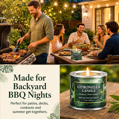 Citronella Candles Outdoor,6 Pack 42 Oz Soy Wax Tin Candles with 7% Citronella Oil, Bonus Magnetic Bottle Opener, up to 300 Hours, for Patio, Backyard, Camping, BBQ & Garden5