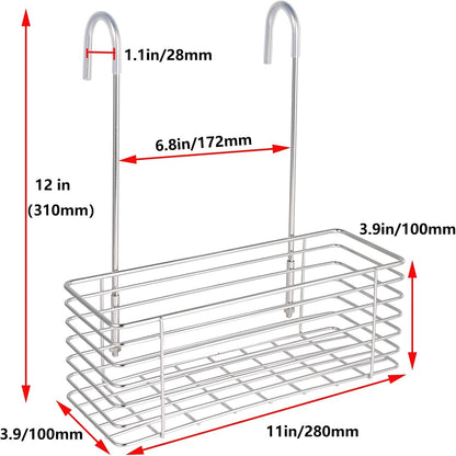 Hanging Shower Rack,Stainless Steel Hook on Hanging Storage Basket3