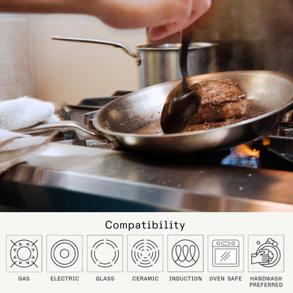 Made in Cookware - 12-Inch Stainless Steel Frying Pan - 5 Ply Stainless Clad - Professional Cookware - Crafted in Italy - Induction Compatible4