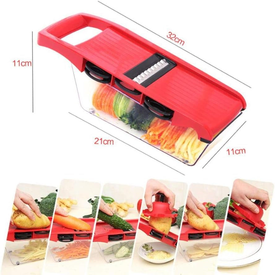 kitchen-multi-function-food-slicer-manual-grater-vegetable-cutter-chopper-fruit-and-cheese-slicer-6-interchangeable-blades-with-peeler-food-storage-container