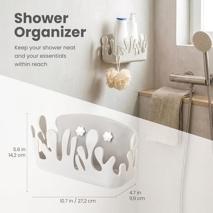 Shower Organizer 2 Pack, Adhesive Shower Caddy, Gray3