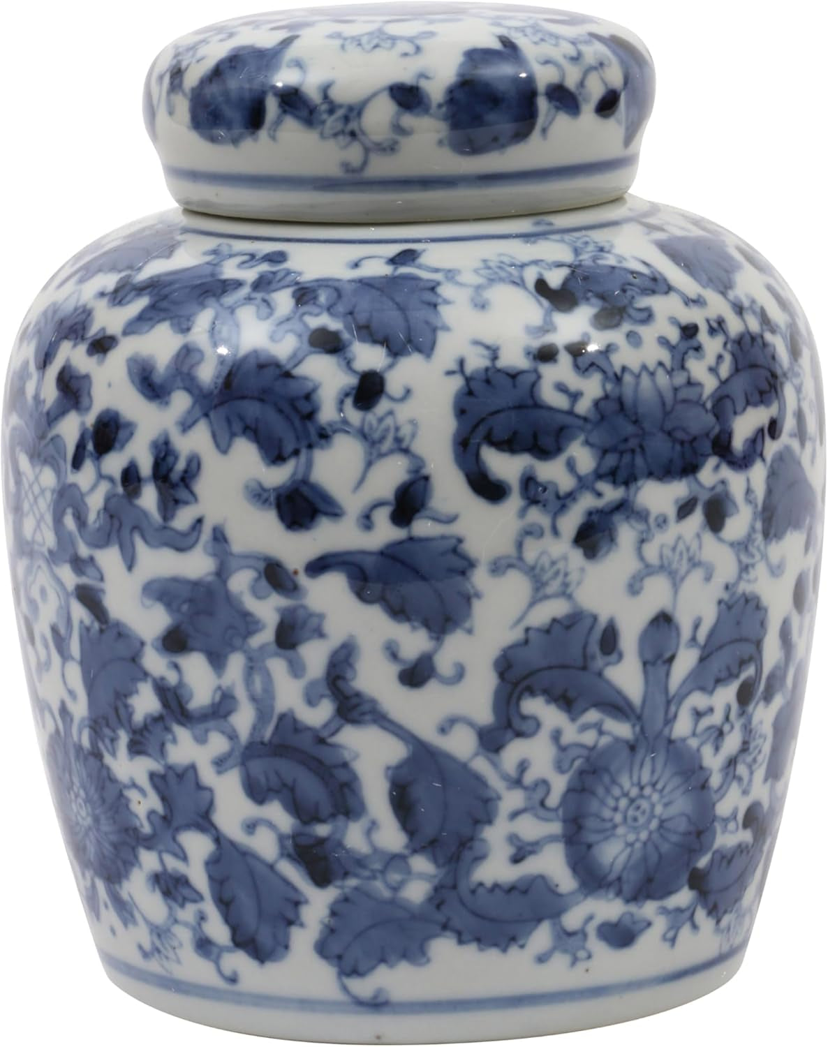 creative-co-op-blue-white-ceramic-ginger-jar-with-lid