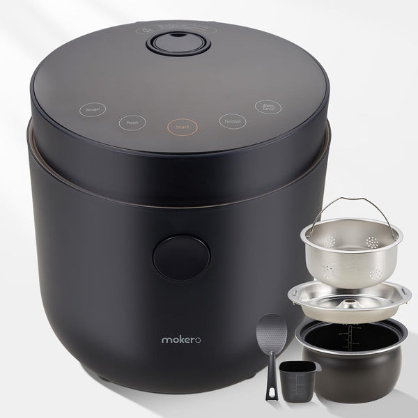 Low Carb Sugar Rice Cooker 2 Cups Uncooked and 4 Cups of Regular Cooking Small Carb Reducing Maker Rice and Grain Multi-Cooker with Stainless Steel and Nonstick Inner Pot1