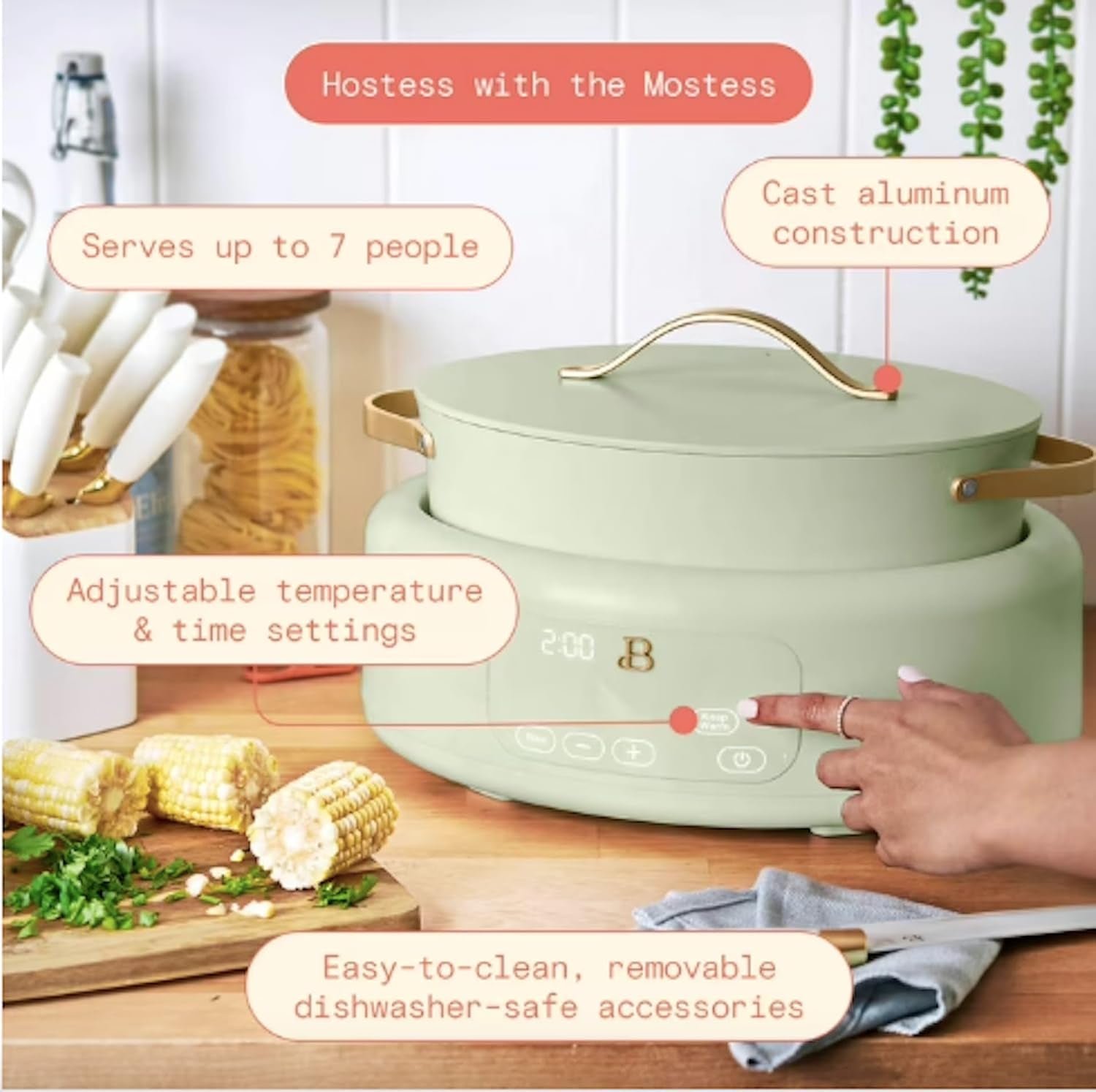drew-barrymore-10-in-1-6qt-electric-multi-cooker-slow-cooker-rice-cooker-steamer-more-touch-control-oven-safe-dishwasher-safe-sage-green