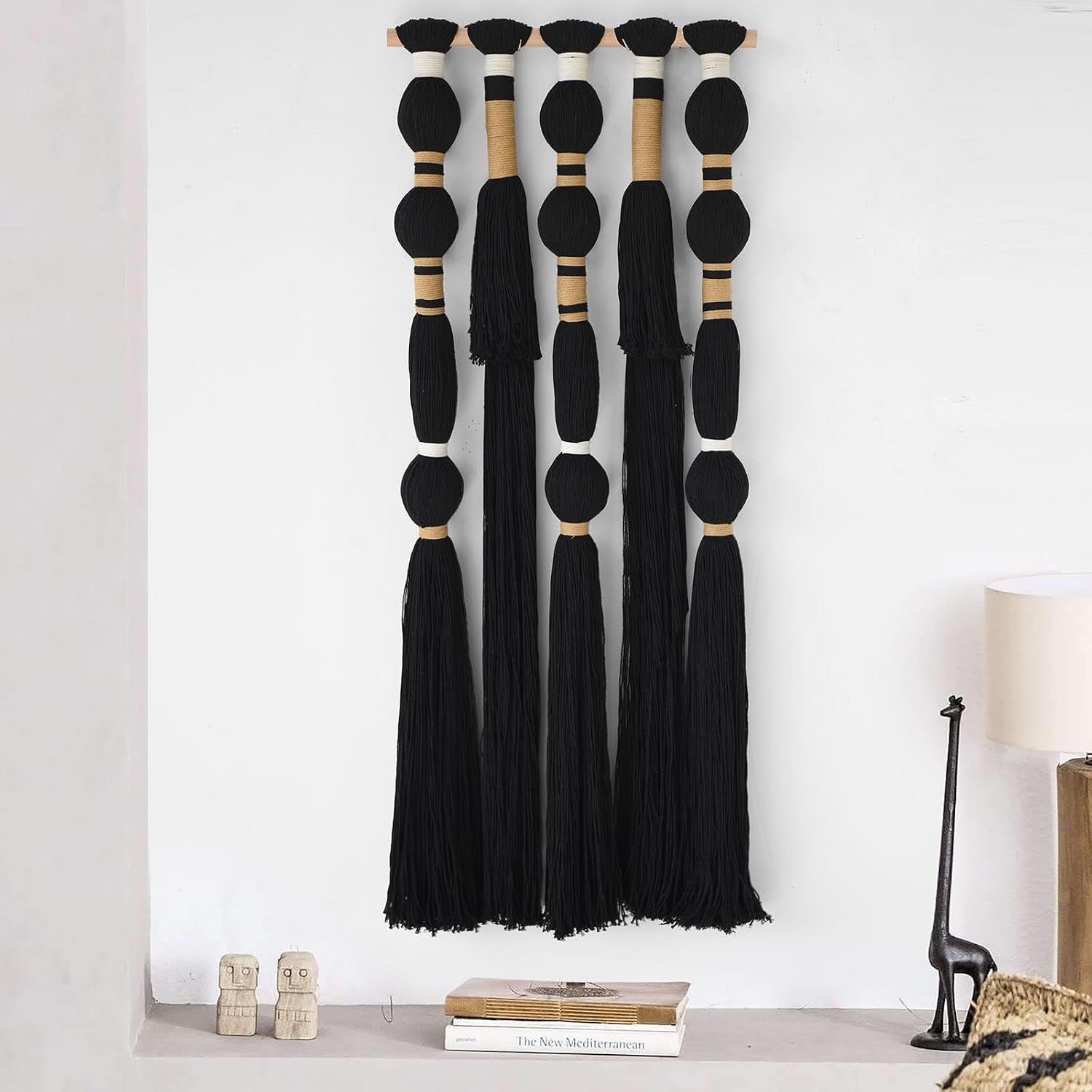 macrame-wall-hanging-black-spherical-tassel-geometric-wall-art-15-7w-39l-black-wall-art-boho-style-piece-modern-home-accent-bedroom-hanging-decor-for-living-room-apartment-interior-touch