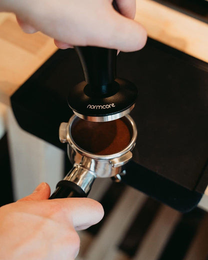 V4 Coffee Tamper 53.3Mm - Spring-Loaded Tamper - Barista Espresso Tamper with 15Lb / 25Lb / 30Lbs Replacement Springs - Anodized Aluminum Handle and Stand - Flat Base, Black2