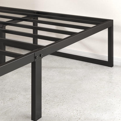 Lorelei 14 Inch Platforma Bed Frame/Mattress Foundation/No Box Spring Needed/Steel Slat Support, Full, Black (OLB-SMPB-14F)7