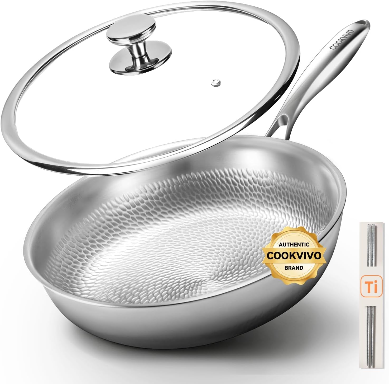 titanium-pans-for-cooking-12-inch-frying-pan-nonstick-pan-skillet-uncoated-hammered-pure-titanium-pro-pan-pfoa-pfas-ptfe-free-cookware-non-toxic-induction-oven-safe