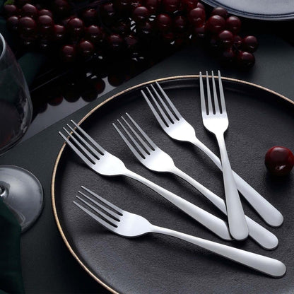 24-Piece Stainless Steel Dinner Forks Silverware - 7.1 Inch Silver Dinner Forks Set of 24, Flatware Set for Home, Kitchen or Restaurant, Mirror Polished, Dishwasher Safe3