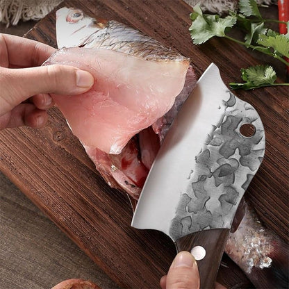 Meat Cleaver, Kitchen Knives Dual Purpose Handmade Forged Ultra-Sharp Fish Knife Chef Cooking Knives(Fish Cutter2Pcs)3