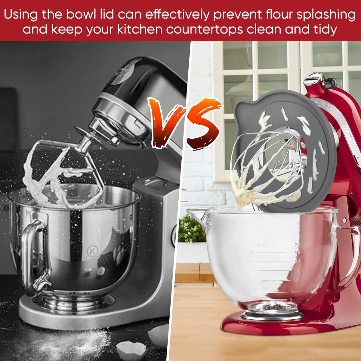 tilt-head-stand-mixer-glass-bowl-5-qt-compatible-with-kitchenaid-artisan-classic-series-glass-bowl-with-lid-mixer-bowl-cover-to-prevent-spilling-of-ingredients-contemporary-with-grey-lid