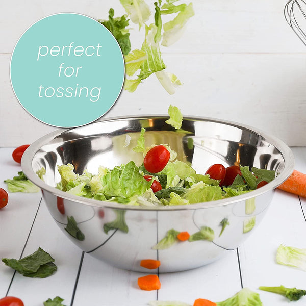 Stainless Steel Mixing Bowls Set, 5-Piece Meal Prep & Food Storage3