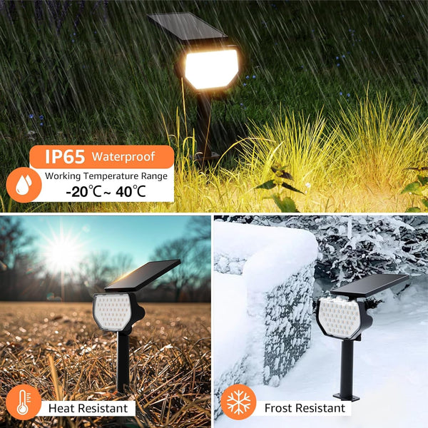 Solar Decorative Spot Lights 2 Pack, Cool White Accent Landscape Lighting6