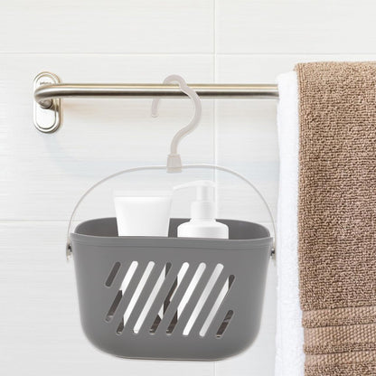 Hanging Shower Basket with Hook 8.26 X 5.51 X 5.11 Inch Plastic Bathroom Organizer for Toiletries and Cleaning Supplies Space-Saving Hanging Shower Caddy3