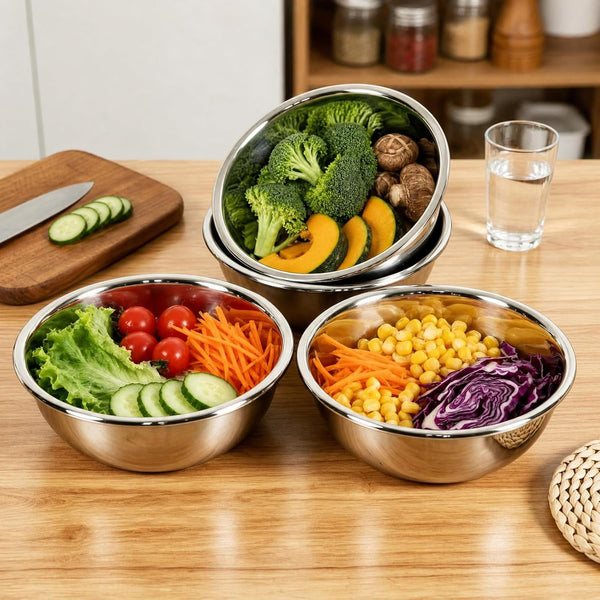 4 Pcs Stainless Steel Mixing Bowls, Meal Prep Mixing Bowl5