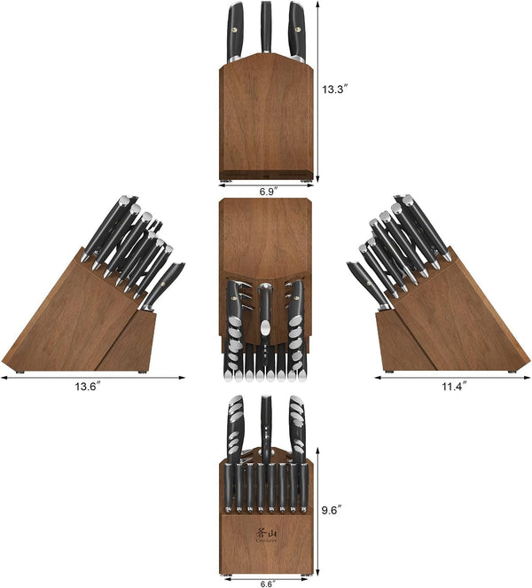 L Series 23-Piece Classic Knife Block Set, Forged German Steel, 10274573