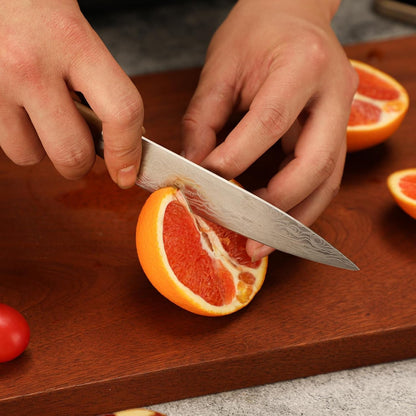 Kitchen Knife Set, Japanese Chef Knife Set Professional Olive Wood | 3 Piece, 5 Inch Utility Knife, Paring Knife, Butcher, Santoku, Sharp Knife, German High Carbon Stainless Steel, No Block, 8In7