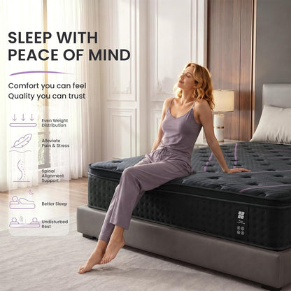 King Size Mattress, 14 Inch Hybrid Mattress King in a Box, Medium9