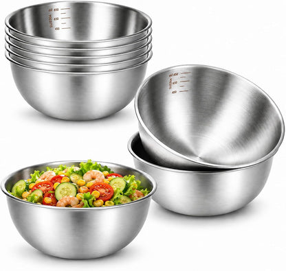 8 Pcs 304 Stainless Steel Mixing Bowls with Graduation, 28Oz Salad Bowl1