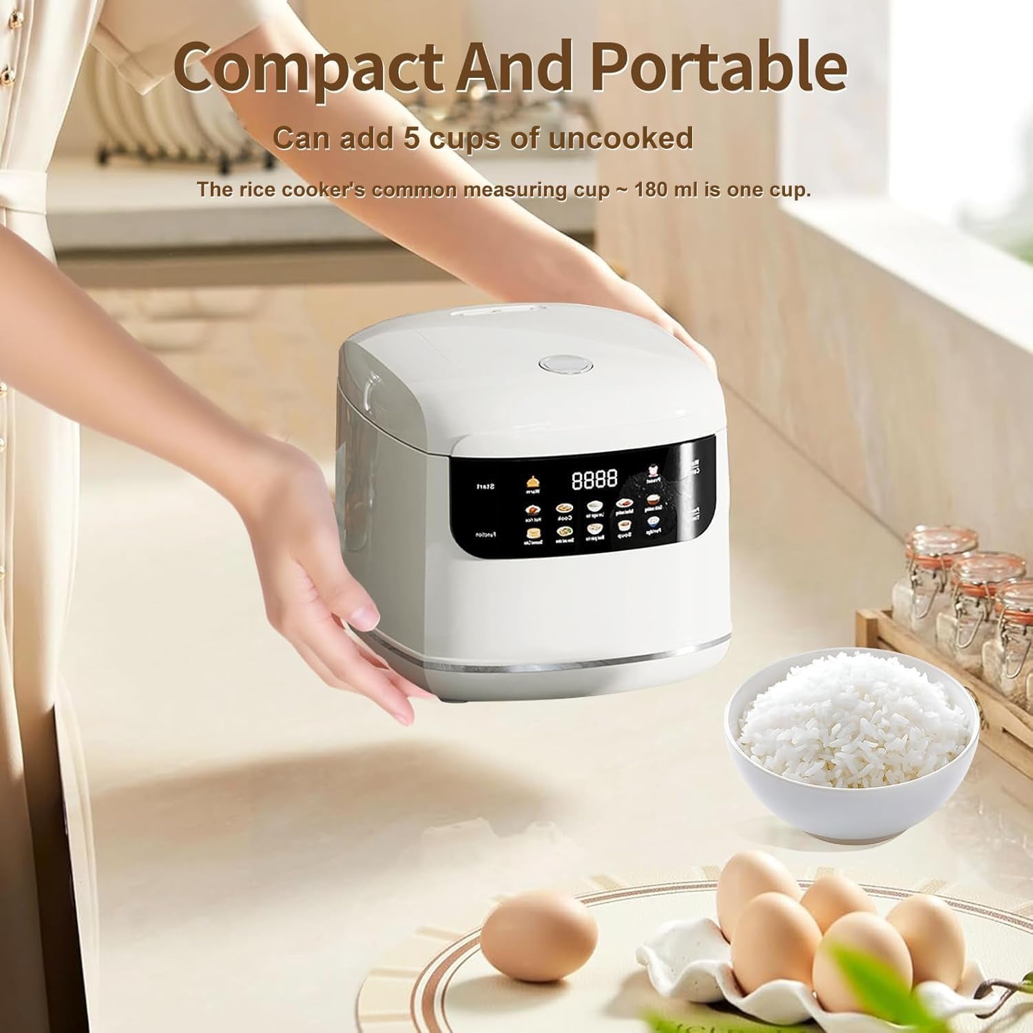 5-cups-electric-mini-rice-cooker-portable-10-in-1-smart-pot-white-2-1l-capacity-24-hour-delay-timer-non-stick-inner-pan-fast-400w-heating-for-dorm-or-travel-soup-preparation